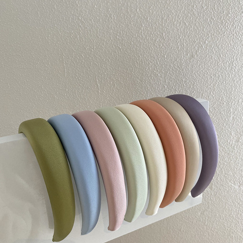 Korean summer fresh blue-green high headband hair accessory butterscotch color wide-brimmed hairband internet celebrity hairpin