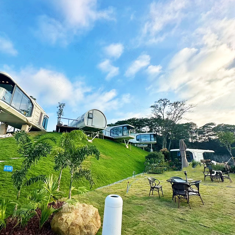 Camping esférico cama y desayuno Net Red Star vacante Hotel cama y desayuno tienda futuro cabina servicio de ventanilla única diseño e instalación