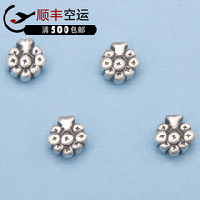 999足银3D硬银 发财树 铜钱树串件 手工DIY手串编绳手链配饰