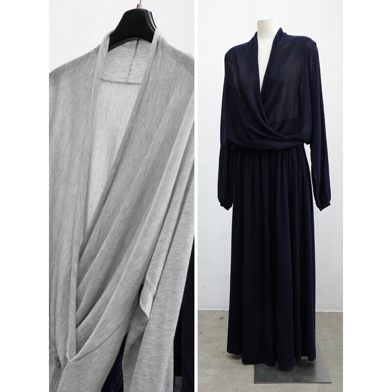 Thin and Loose-Fitting Cover-Up Shirt with a Lazy Cross-Collar, Tencel Summer Knit Top, Niche Gray Layered Long-Sleeve Sun Protection Shirt Thin and Loose-Fitting Cover-Up Shirt with a Lazy Cross-Collar, Tencel Summer Knit Top, Niche Gray Layered Long-Sleeve Sun Protection Shirt