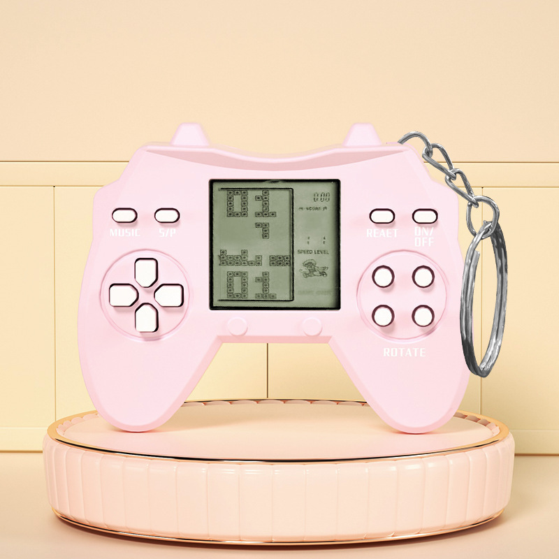 ハンドルのテトリスのゲーム機のキーホルダーのミニのハンドヘルドの露店は経典のノスタルジックな型のおもちゃの卸売りを売ります。|undefined