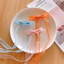 女童飘带蝴蝶结发夹女童蝴蝶结发卡儿童飘带编发头饰夹子儿童发饰