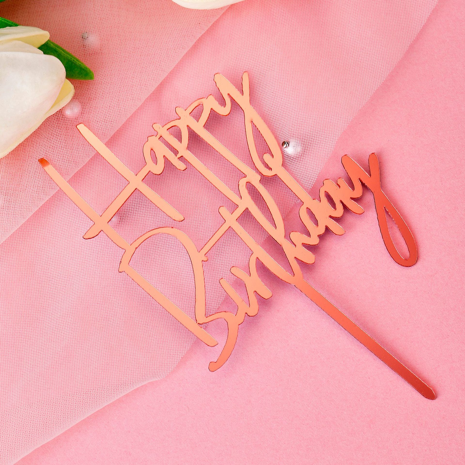 Pequeño 10 paquetes de pasteles acrílicos, tarjetas, letras, arreglos de cumpleaños, tarjetas, decoraciones para hornear, decoración de celebridades de Internet