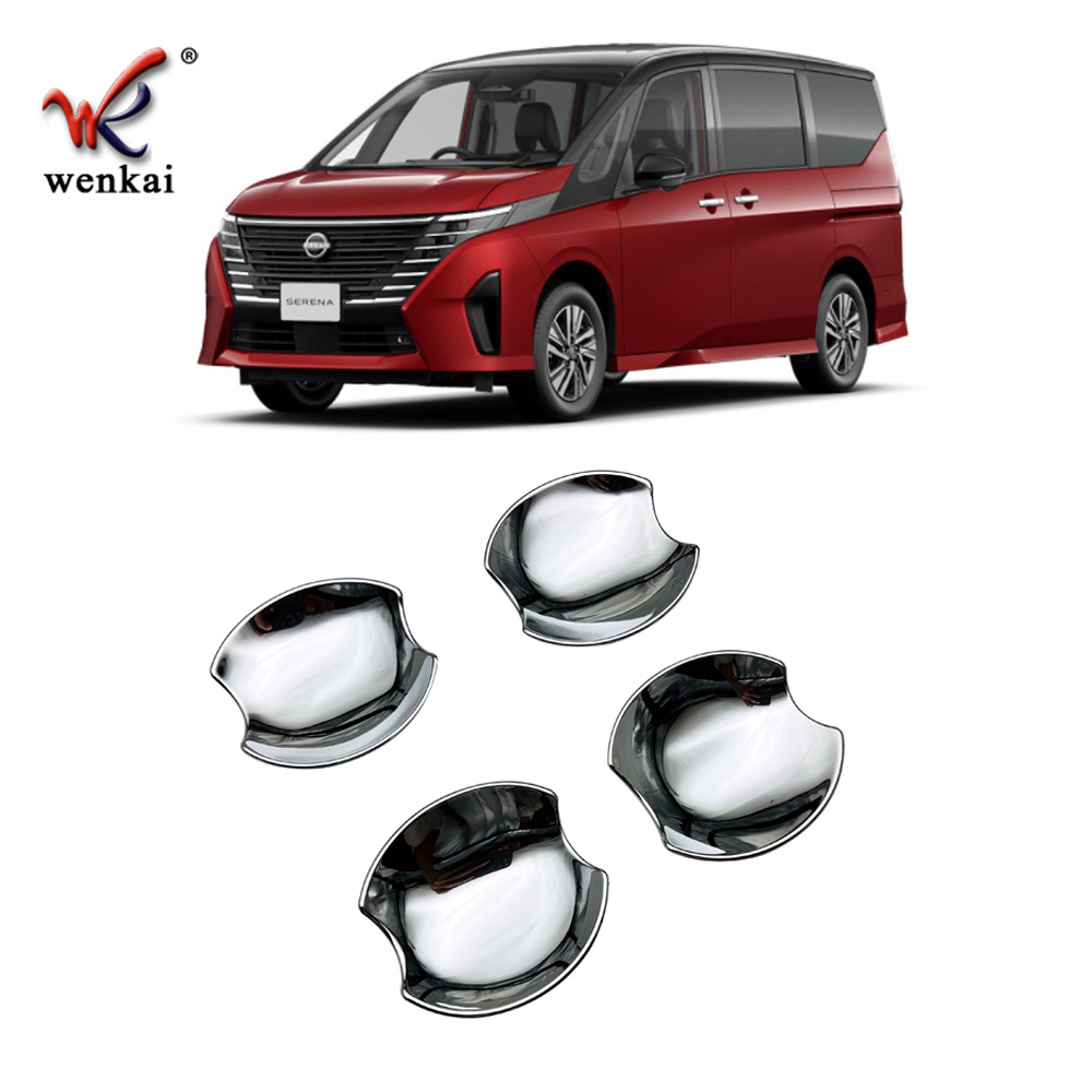 Adecuado para Nissan 23 SERENA modificado puerta exterior tazón marco C28 puerta especial tazón cubierta protectora de chapado