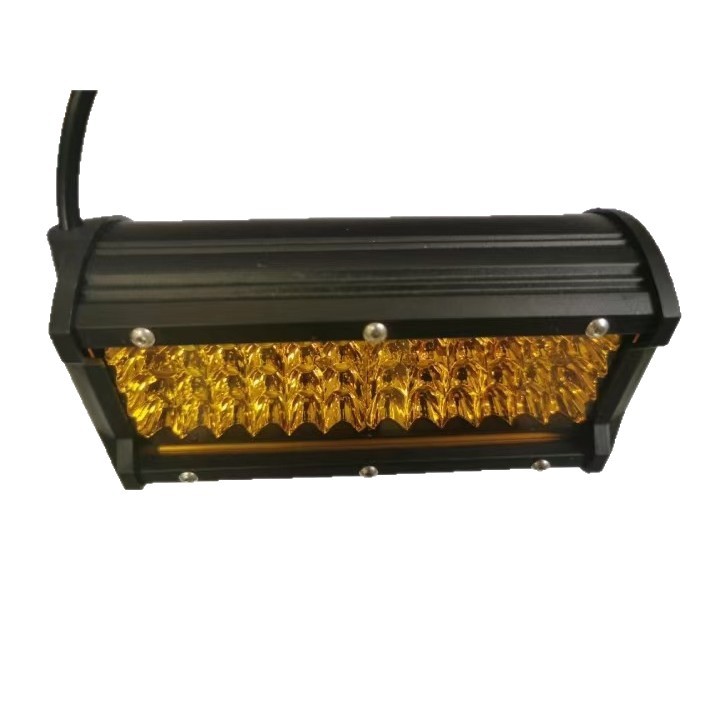 Baoyang Factory Direct Sales Car Led Work Light 48 Lights 144W Trinocular Long Strip Light Engineering Modified Spotlight