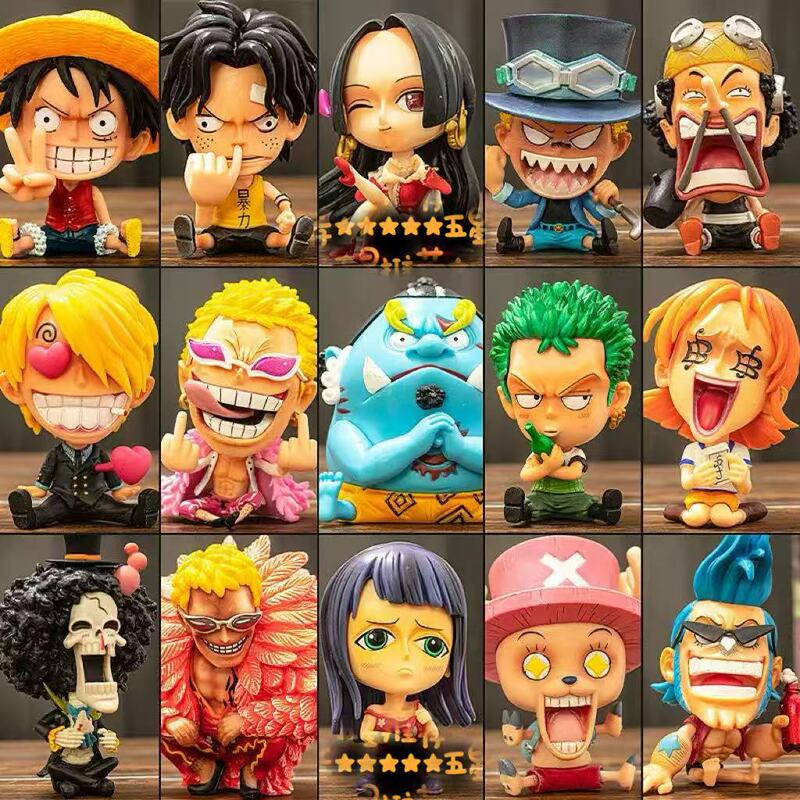 Q-version One Piece big-headed Luffy, Zoro, Chopper, Ace, Empress dolls, blind box anime figurines wholesale Q-version One Piece big-headed Luffy, Zoro, Chopper, Ace, Empress dolls, blind box anime figurines wholesale