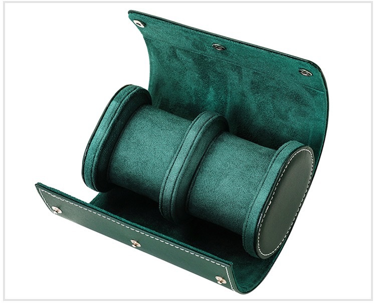 Caja de reloj de almacenamiento verde agua fantasma reloj mecánico protección a prueba de polvo reloj famoso reloj de cuero bolsa 1 2 3-asiento portátil de viaje