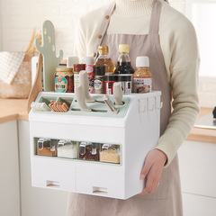 廚房置物架刀架調味品調料架子台面多功能多層家用筷子收納盒神器