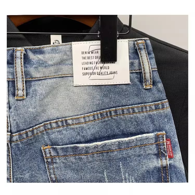 Men's Loose Fit Ripped Distressed Denim Shorts Summer Casual Retro Trendy Five Point Versatile_mkmklike.com