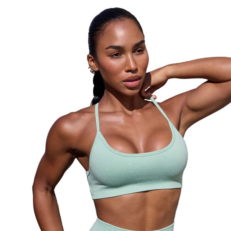 Processing Customized Seamless Yoga suit Women's Running Fitness Shoulder Strap Sports Bra Comfortable Quick-drying Yoga Pants Shorts