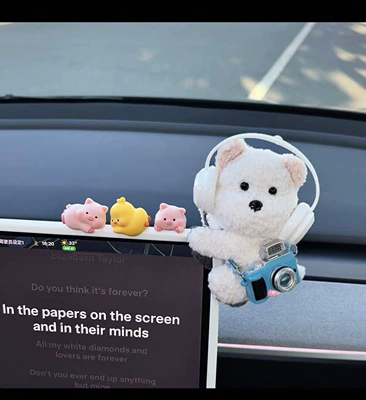 Car ornaments: Cartoon Car Dashboard Decoration - west-highland-combination