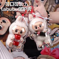 Защитный чехол Labubu Coca-Cola, пылезащитный чехол третьего поколения, сюрприз, специальный шейкер, прозрачный защитный чехол, коробка для дисплея