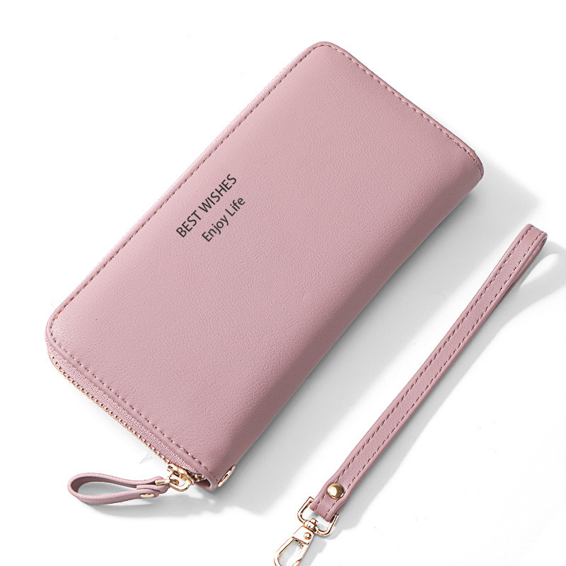 Comercio exterior transfronterizo billetera larga para mujer bolso multifuncional para teléfono móvil PU moda de alta gama sentido monedero para mujer