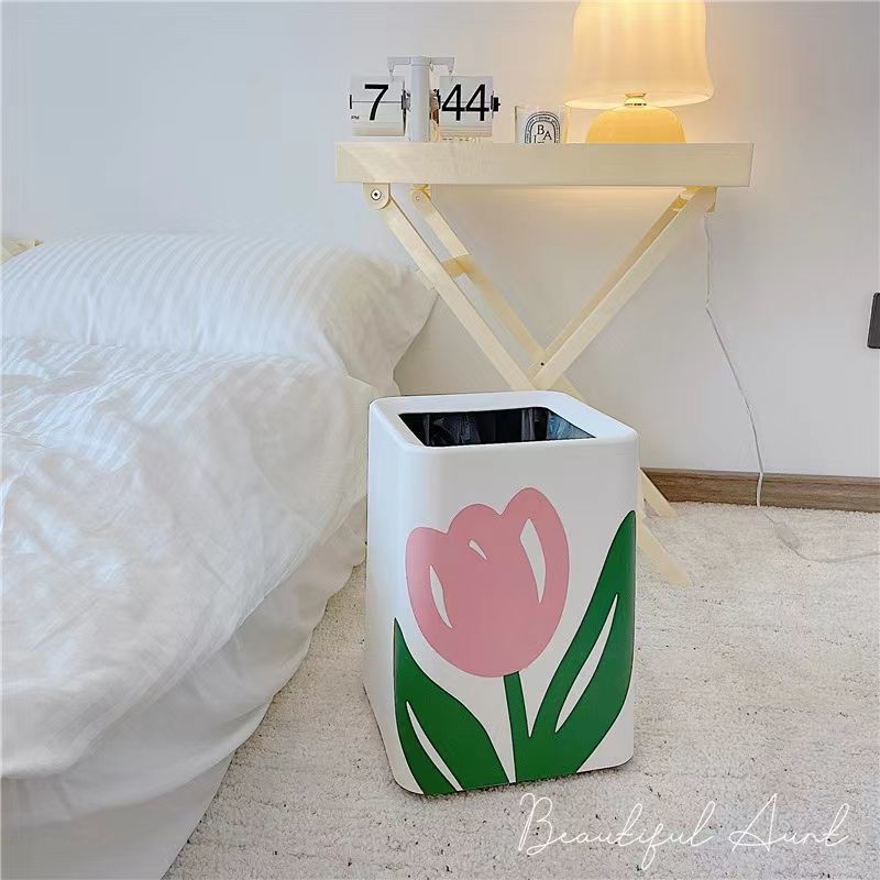 household TOILET Trash trumpet a living room originality kitchen Plastic Children&#39;s Room dormitory Storage Supplies With cover