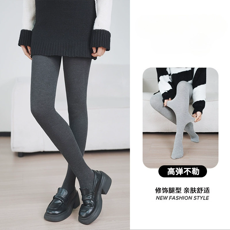 Модернизированные комические ножки, леггинсы, женщины тонкие, осенние и зимние высокие талии, носящие колготки, толстые и теплые