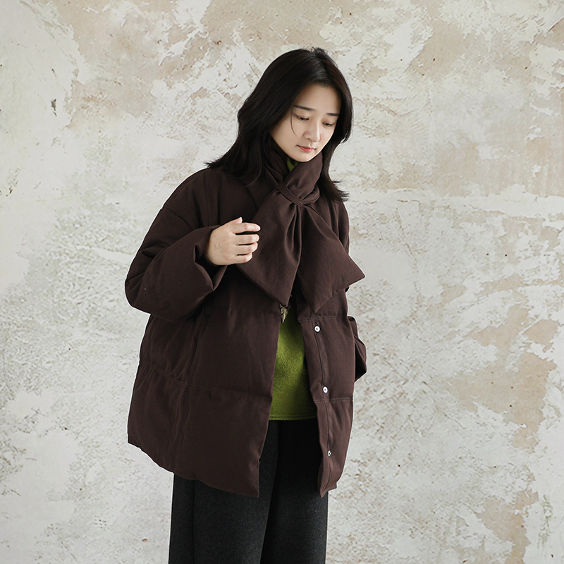 Hollow Yarn Goose down Jacket Women's Winter New Style Artistic Short Warm Jacket High-Definition Design down Jacket