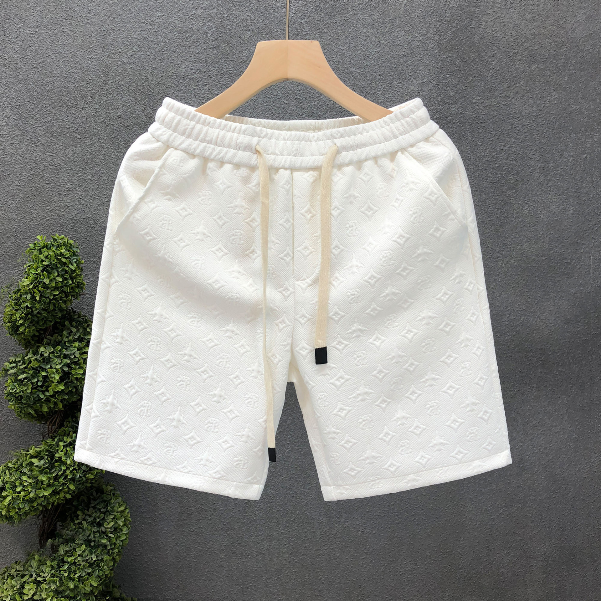 Pantalones cortos casuales de todo fósforo, pantalones de traje para hombre, pantalones de cinco puntos delgados de negocios de marca de moda, pantalones grandes rectos, comercio exterior, venta al por mayor transfronteriza