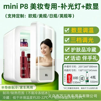 Care Products, Beauty Refrigerator, Soyuducular - p8-professional-beauty-refrigerator-mirror-surface-soft-light-cnc-temperature-control-for-home-and-car-use