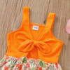 Summer cartoon colored dress, Aliexpress, European style, lifting effect, flowered, children's clothing