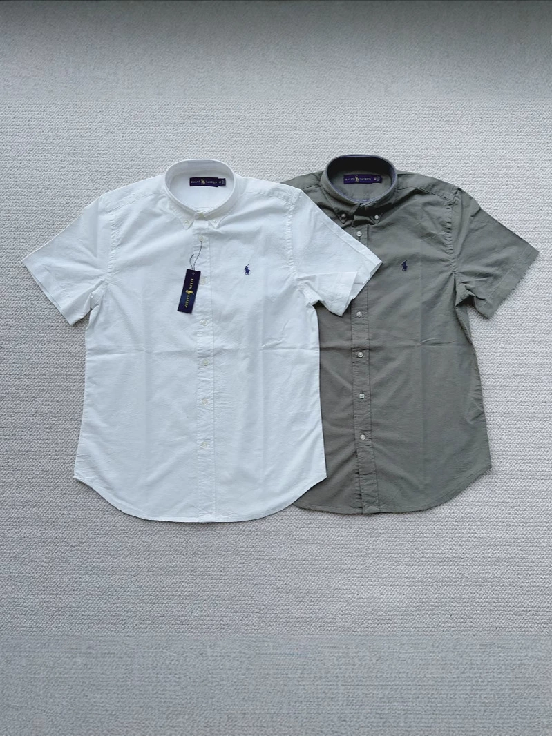 (Cross-border trading), quality summer solid shirt, high collar, with embroidery