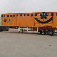 集装箱挂车 快递物流拖挂车两桥箱式运输车箱式货车物流运输车