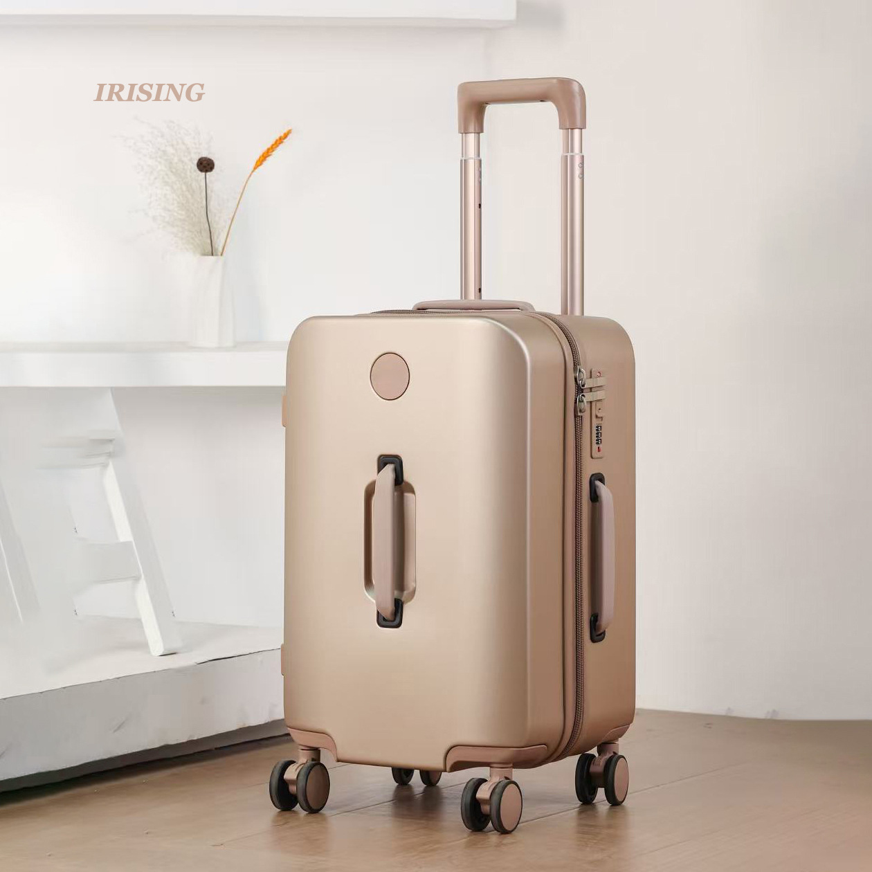 New Model High Quality Thickened Deep Waterproof Zipper Trolley Suitcase Explosive Proof Combination Lock Stylish Travel Case_voghion.com