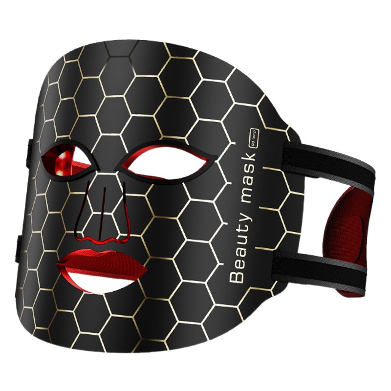 Máscara de belleza transfronteriza Instrumento de rejuvenecimiento de la piel electrónico fotónico Máscara de 7 colores para el hogar Rojo y azul Everbright