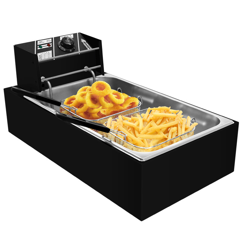 工厂直供电炸炉商用不锈钢加厚油炸锅恒温炸串薯条油条摆摊油炸机