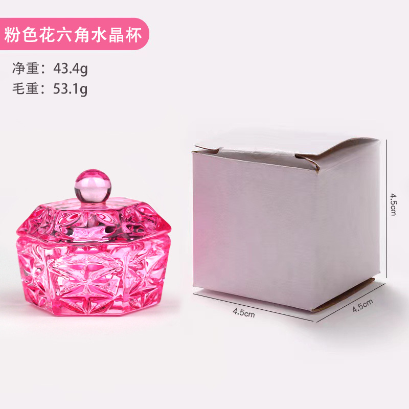 Mejor venta nueva taza de cristal Rosa arte de uñas de cristal taza de cristal con tapa de color plateado taza de cristal de color