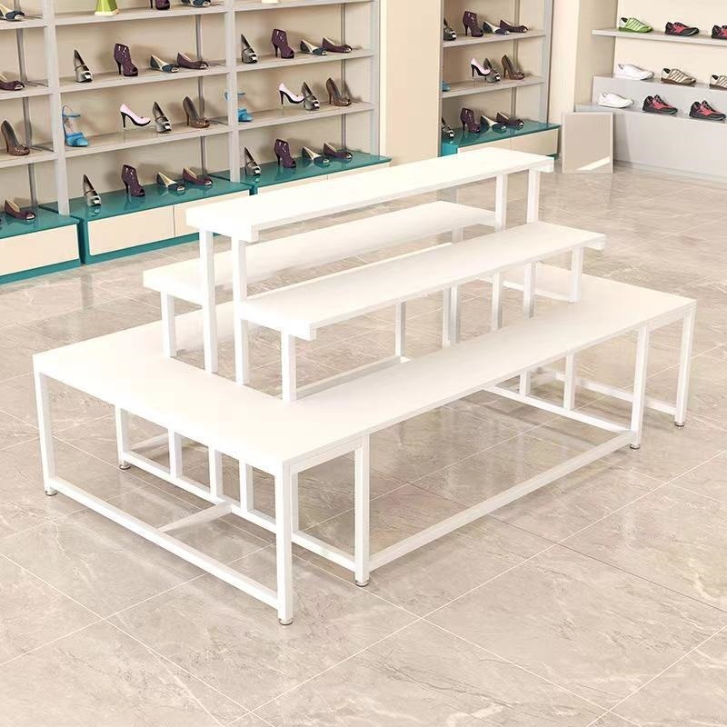 中岛展示柜母婴化妆品超市货架堆头精品三层流水台产品展示台鞋店