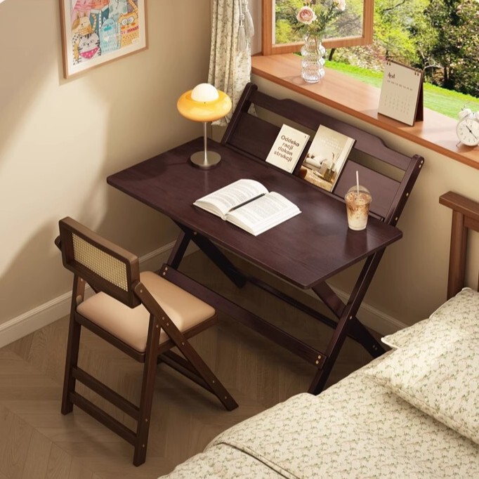 Foldable Table Desk Living Room Children's Study Table Writing Desk Primary School Student Home Bedroom Desk Bedside Computer Desk