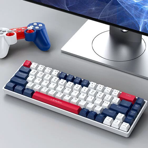 裂纹 H68 беспроводная клавиатура с тремя режимами, механическая, RGB, горячая вставка - компьютерный офисная игра Bluetooth клавиатура, один шт.
