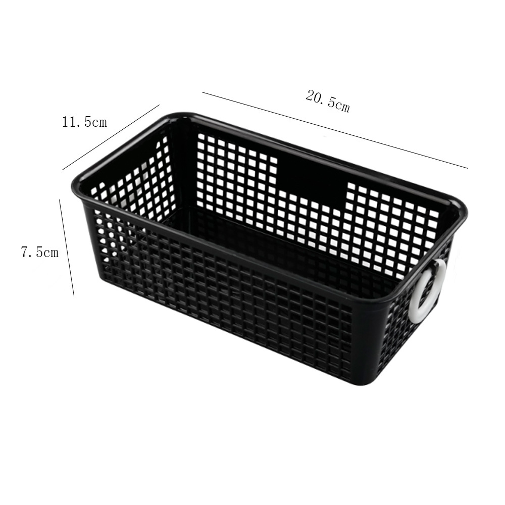 Cesta organizadora de plástico tejido hueco, estilo minimalista, ideal para almacenamiento de cocina y hogar, caja práctica multiusos