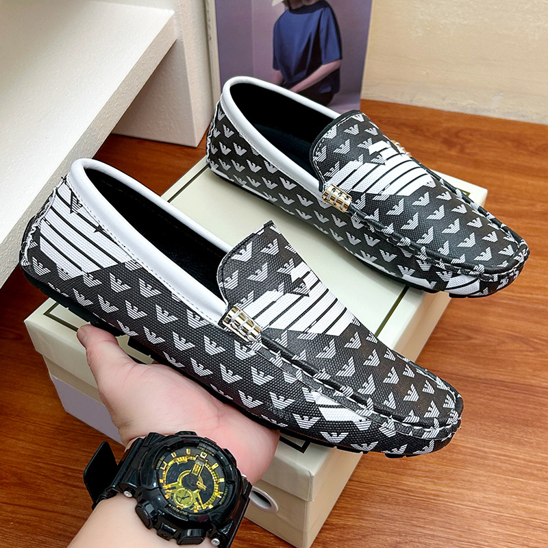 Zapatos de moda de cuatro estaciones para hombres, zapatos de barbero, tendencia de clube nocturno, zapatos de cuero perezosos, zapatos de Lefour