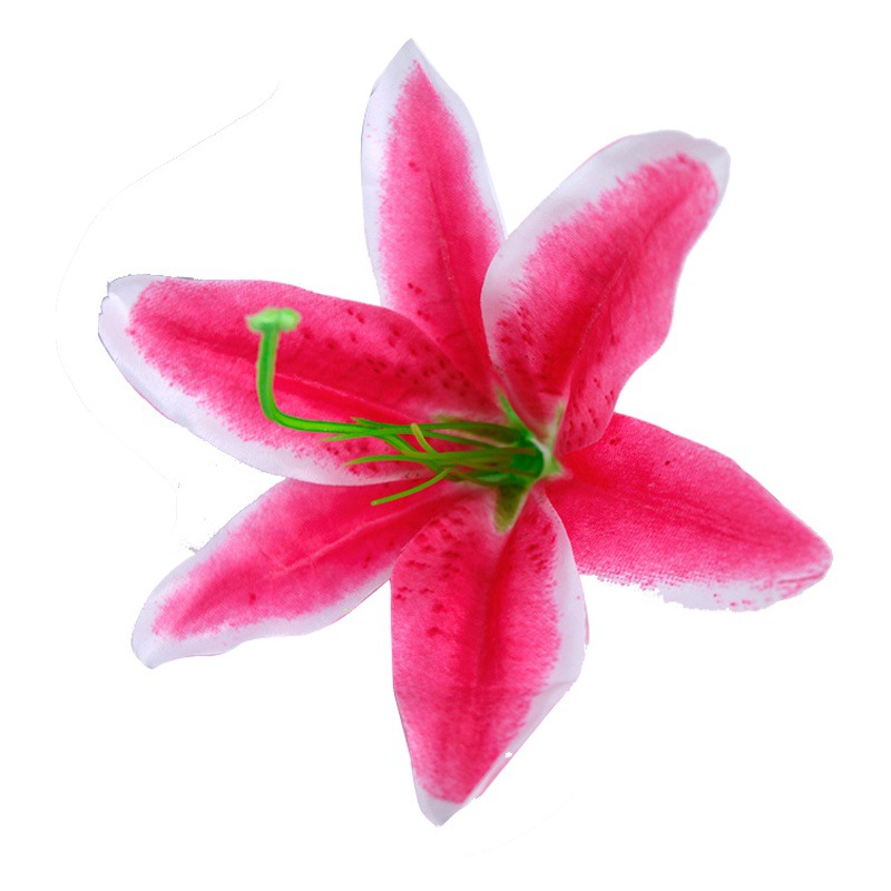 13cm artificial lily flower head silk flower headdress Garland diy hand-made accessories flower arrangement decoration fake flower factory wholesale
