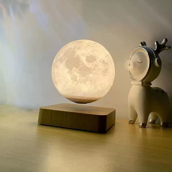 Магнитная левитация, настольная луна, атмосферный ночник, 3D