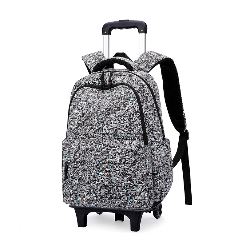 Mochila de estilo de pescado natural para estudiantes de primaria 3 - 6 grados para hombres y mujeres, mochila de tracción de estudiantes de secundaria ligera de gran capacidad