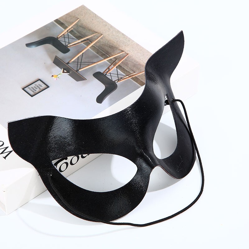 Eyemask Mask Carnival Makeup Costume Props Foreign Trade Cross-Border Hot Selling Halloween Party Black Cat Mask
