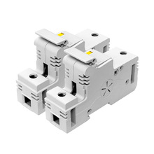 新金阳光伏直流熔断器保险丝断路保护座汇流箱轨道式熔座子NSPV22