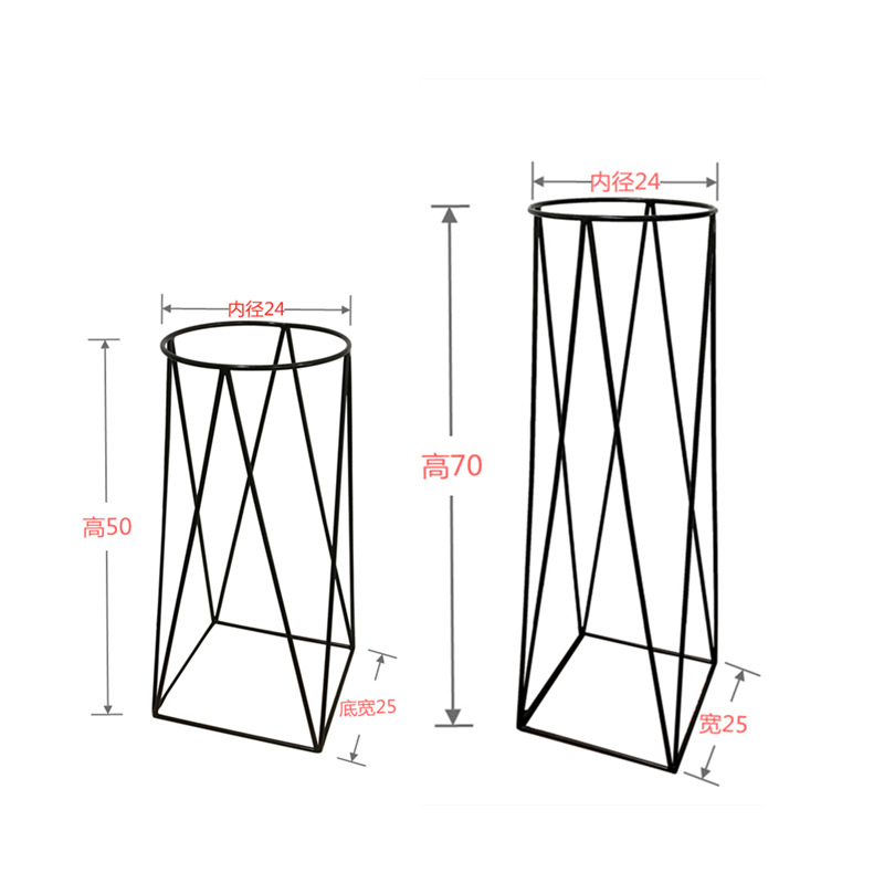 OD59简易绿萝铁艺花架子支架落地式小空间单花几阳台新款大花盆架