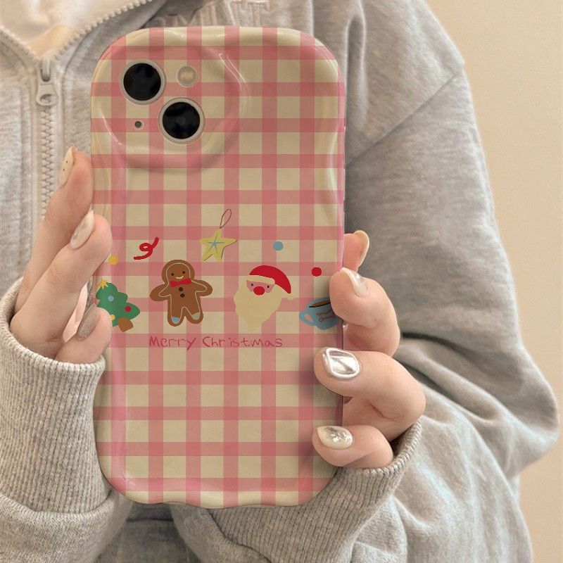Plaid Christmas Doll Apple 17Promax Phone Case 12/13 Full Coverage Iphone16 Cream Style Xs/Xr/7 Plaid Christmas Doll Apple 17Promax Phone Case 12/13 Full Coverage Iphone16 Cream Style Xs/Xr/7
