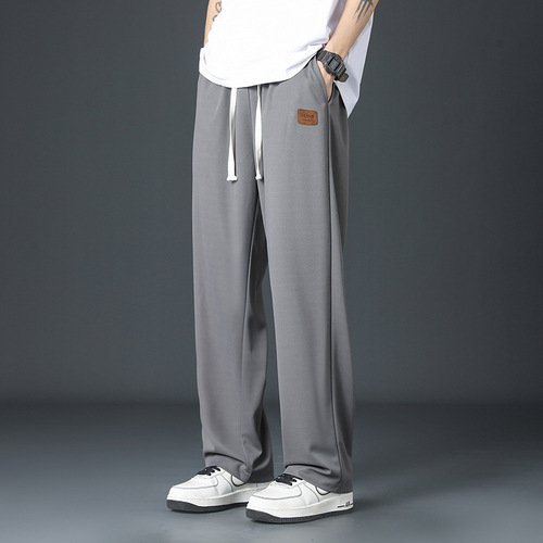 Pants men's spring new trendy brand loose straight sports pants for men spring and autumn sweatpants for men