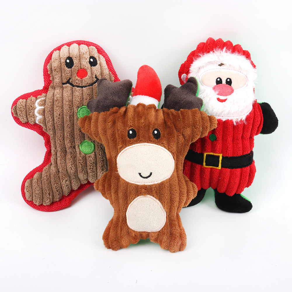 Suministros para mascotas Amazon nuevo juguete para mascotas de Navidad sonando juguete para mascotas de peluche juguete para perros resistente a los mordiscos