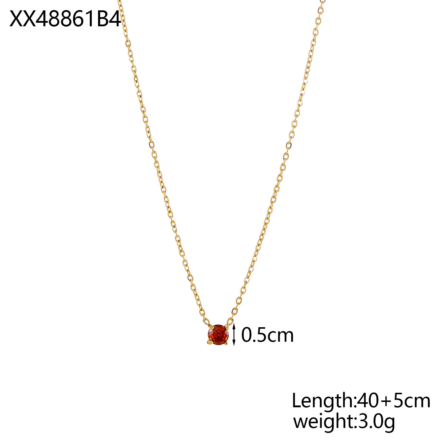 6g Weight 304 Stainless Steel Pendant Material Birthstone Inlay Material Pendant Necklace Classification 304 Stainless Steel Chain Material cable chain Chain Type 1 Piece Quantity Daily Occasion 304 Stainless Steel Material Geometric Pattern All Seasons Season Women's Gender Basic, Simple Style Style Wholesale Jewelry Basic Simple Style Geometric 304 Stainless Steel Birthstone Pendant Necklace Cable Chain 3