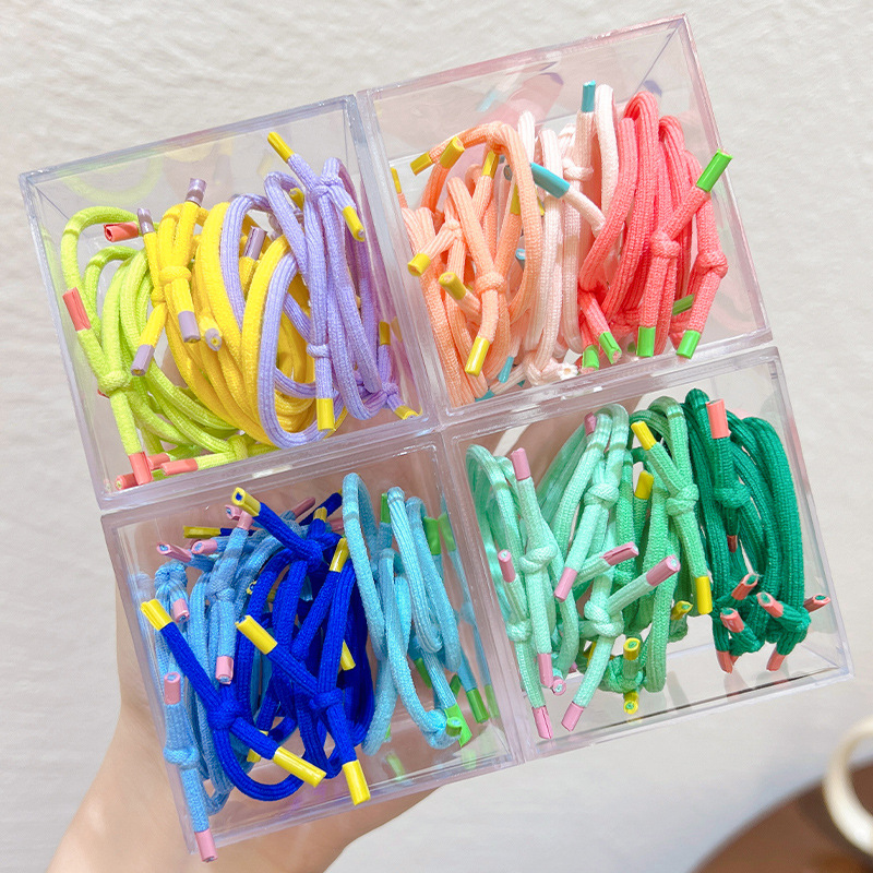 Banda de goma para niños de estilo coreano para niñas anudada nueva banda para el cabello para niños de alta elasticidad súper duradera cuerda para el cabello simple tocado