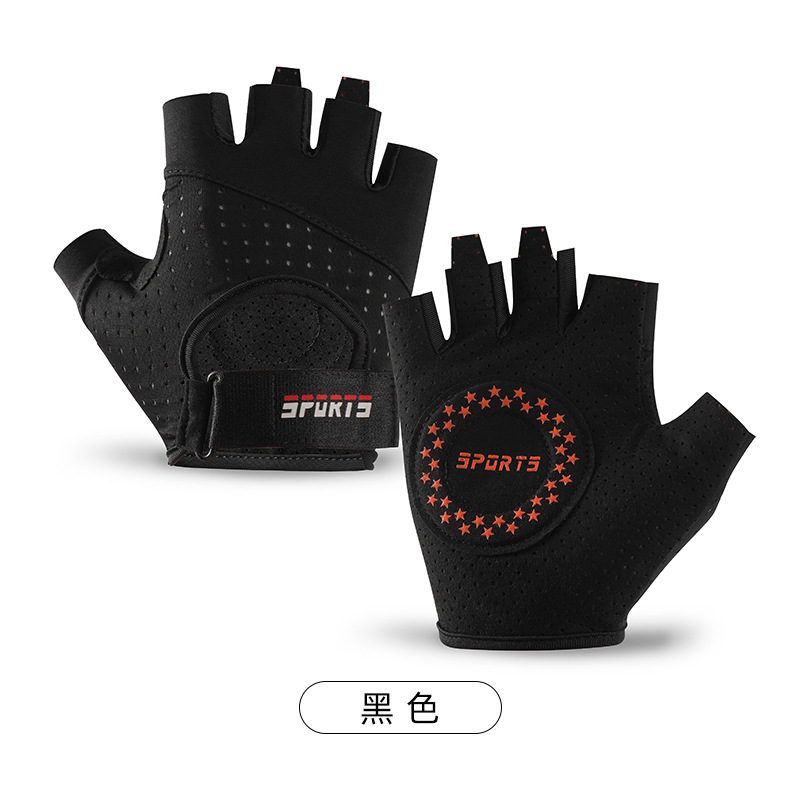 Guantes deportivos medio dedo ciclismo desgaste-resistente antideslizante espesado silicona levantamiento de peso Frisbee fitness ciclismo guantes al por mayor