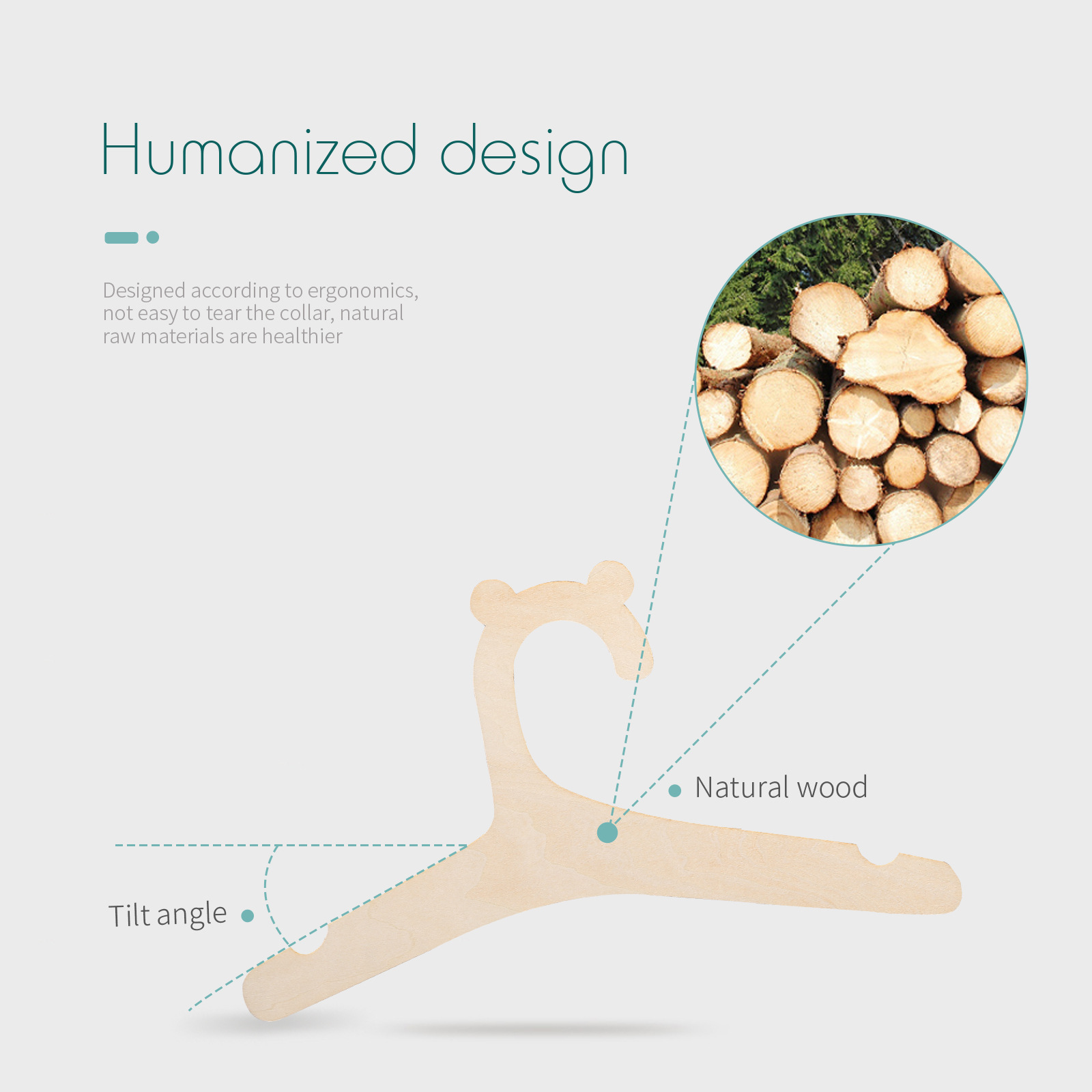 Colgador de ropa infantil de madera con diseño de oso de Amazon Tiktok, decoración colgante para el armario del cuarto infantil. image 5