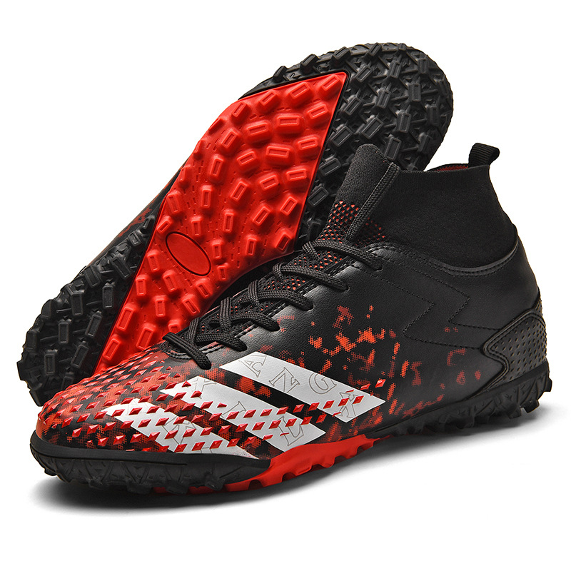 2022 transfronterizos nuevos zapatos de fútbol FGTF para hombres transpirable de alto top largo y corto de uñas zapatos de fútbol hierba zapatos de entrenamiento