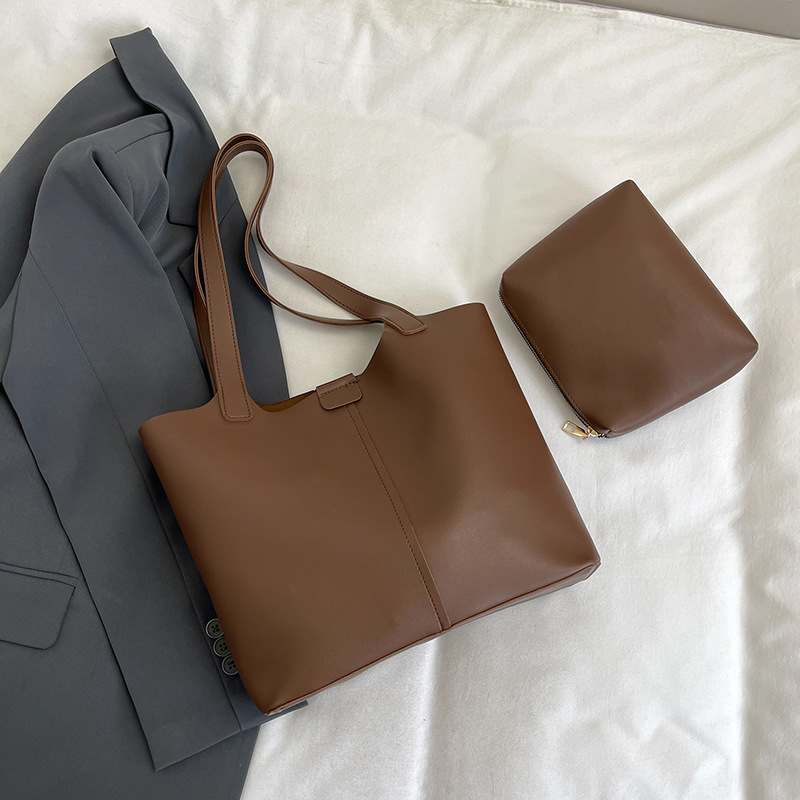 Bolsa universal simple para mujeres de gran capacidad 2024 nuevo otoño invierno ocio de hombro para niños bolsas de compras para viajar