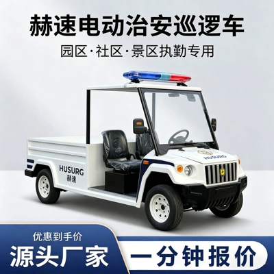 Electric Patrol Vehicle with Pickup Bed for Campus Tours, Factory Areas, Property Management, and Street Security Inspection